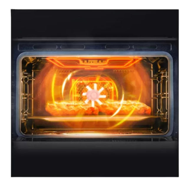 Midea Εντοιχιζόμενος Φούρνος Deluxe 72L με 13 Λειτουργίες, A+,  ActiveTurbo & Πλήρως Ηλεκτρονικό Έλεγχο, Inox 7NM30E4