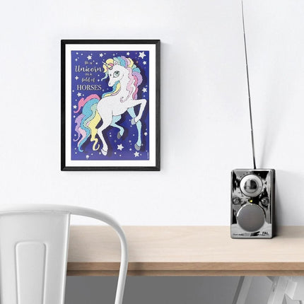 DIAMANTINY Crystal Art Πίνακας Μονόκερος με 3D Πολύτιμες Πέτρες 6+ Ετών