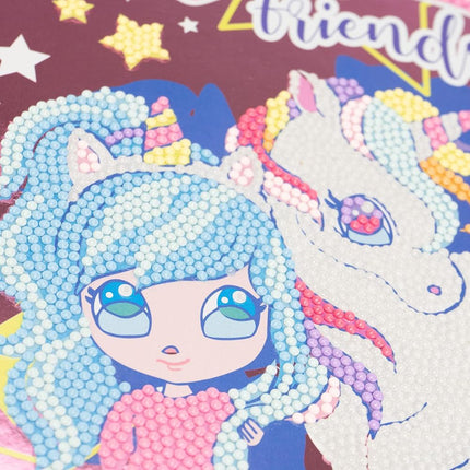 DIAMANTINY Magical Friends Πίνακας Μονόκερου Μαγικοί Φίλοι με 3D Πολύτιμες Πέτρες 6+ Ετών