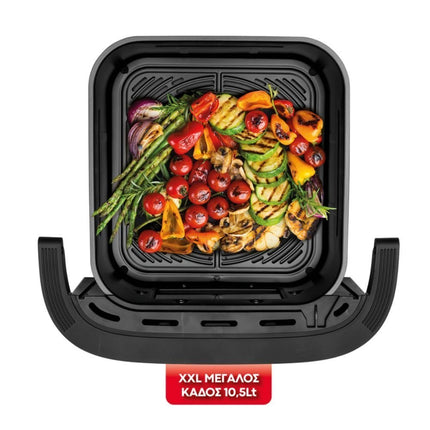 PYREX Ψηφιακό Air Fryer XXL Φριτέζα Αέρος 1700W με Χωρητικότητα 10.5L, Οθόνη Αφής, Χρονοδιακόπτη, 8 Προγράμματα και Δώρο 30 Τεμάχια Αντικολλητικά Χαρτιά & Βιβλίο Συνταγών (SB-1830)