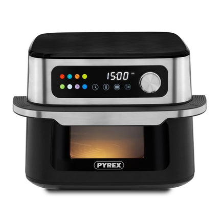 PYREX Ψηφιακό Air Fryer XXL Φριτέζα Αέρος 1700W με Χωρητικότητα 10.5L, Οθόνη Αφής, Χρονοδιακόπτη, 8 Προγράμματα και Δώρο 30 Τεμάχια Αντικολλητικά Χαρτιά & Βιβλίο Συνταγών (SB-1830)