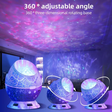 Galaxy Nightlight Projector LED Laser Dinosaur Egg with Bluetooth Speaker – USB Star Projector