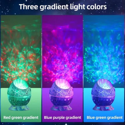 Galaxy Nightlight Projector LED Laser Dinosaur Egg with Bluetooth Speaker – USB Star Projector