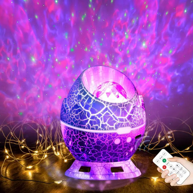 Galaxy Nightlight Προβολέας LED Laser Dinosaur Egg with Bluetooth Speaker – USB Star
