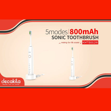 Decakila KMTB002W Sonic Ηλεκτρική Οδοντόβουρτσα με 4 Προγράμματα Λειτουργίας