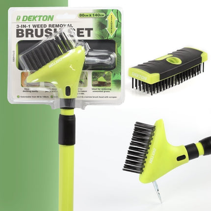 DEKTON 3 σε 1 Βούρτσα Σετ 2 Κεφαλών Συρμάτινης Βούρτσας Για Αφαίρεσης Ακαθαρσιων απο Δύσκολα Σημεία, Ιδανικό για τον Κύπο αλλά την Καμινάδα σας!