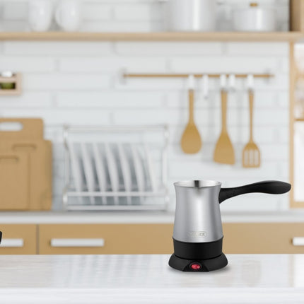 Pyrex Ηλεκτρικό Μπρίκι Inox 800W 400ml με Αισθητήρα Υπερχείλισης & XL Χωρητικότητα Inox