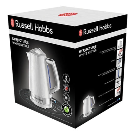 Russell Hobbs 28080 Structure Ηλεκτρικός βραστήρας Xωρίς Kαλώδιο, Σύγχρονης Σχεδίασης, με Προστασία Γρήγορου Βρασμού και Στεγνώματος, 1,7 λίτρα, 3000 W, Λευκό