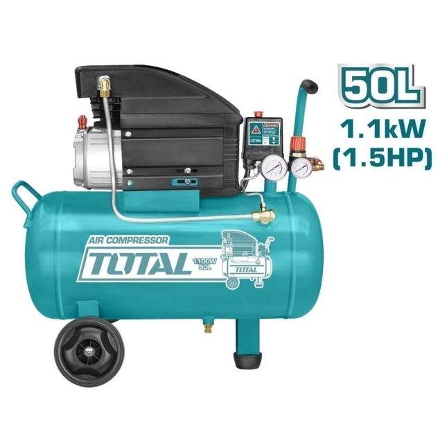 Total Μονοφασικό Κομπρεσέρ Αέρος με Ισχυ 2.5hp και Αεροφυλάκιο 50lt