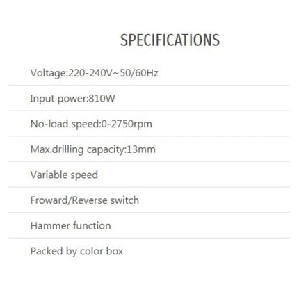 Total TG1081316 Κρουστικό Δράπανο 810W