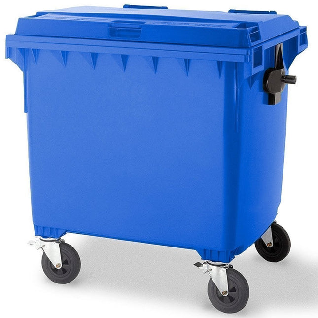 Μεγάλος Πλαστικός Κάδος Απορριμμάτων 1100L Μπλε