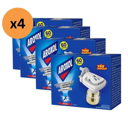 Πακέτο ΠΡΟΣΦΟΡΑΣ 4 X Μηχανές Aroxol & Υγρό Απωθητικό Κουνουπιών για 60 Νύχτες