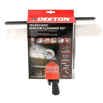 Dekton Τηλεσκοπικό Κοντάρι 3.5m με με Ρυθμιζόμενη Κεφαλή 180° για Τζάμια
