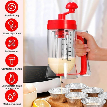 3σε 1 Συσκευή για τηγανίτες, κρέπες, pancakes, muffins & cupcakes με αναδευτήρα