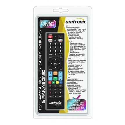 Universal Τηλεχειριστήριο για Τηλεοράσεις Unitronic Ready5 Multribrand TV Replacement Remote