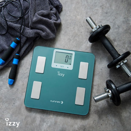 Izzy IZ-7003 Runner Ψηφιακή Ζυγαριά με Λιπομετρητή σε Γαλάζιο χρώμα