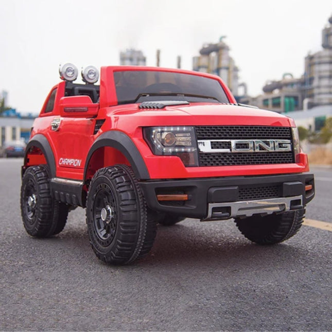 Παιδικό Ηλεκτροκίνητο Αυτοκίνητο Long Jeep Κόκκινο 12V, 7Ah με Τηλεχειριστήριο, Φώτα & Μουσική