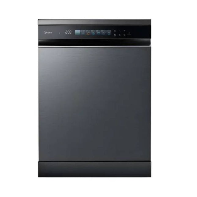Midea Πλυντήριο Πιάτων Ελεύθερης Τοποθέτησης 60cm για 14 Σερβίτσια με AutoOpen, Dual Zone, Wi-Fi & PowerWash,  MDWEF1433GMG-WG Σκούρο Γκρι