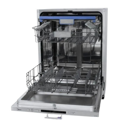 Midea Εντοιχιζόμενο Πλυντήριο Πιάτων 60cm για 14 Σερβίτσια με Natural Dry, PowerWash, Wi-Fi & AutoDoor, Γκρίζο MID60S500-CYP