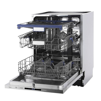 Midea Εντοιχιζόμενο Πλυντήριο Πιάτων 60cm για 14 Σερβίτσια με Natural Dry, PowerWash, Wi-Fi & AutoDoor, Γκρίζο MID60S500-CYP