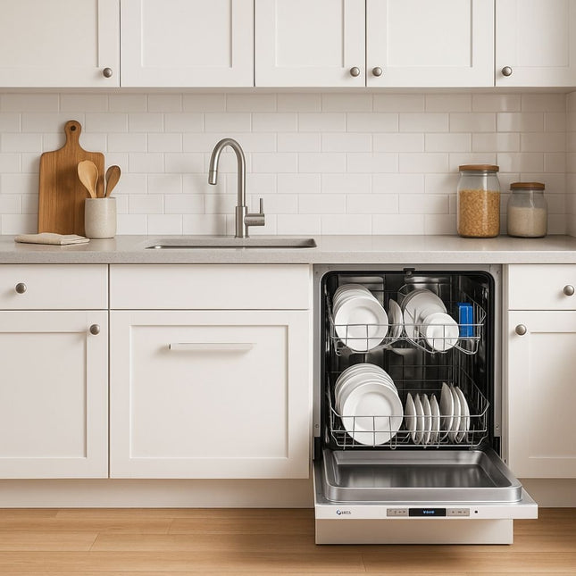 Midea Εντοιχιζόμενο Πλυντήριο Πιάτων 60cm για 14 Σερβίτσια με Natural Dry, PowerWash, Wi-Fi & AutoDoor, MID60S500-CYP Γκρι