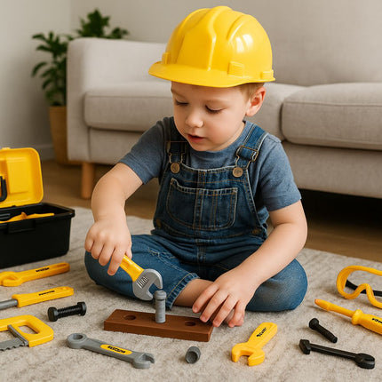 Παιδικό Σετ Εργαλείων με Πλαστική Βαλίτσα Αποθήκευσης για Δημιουργικό Παιχνίδι, 3+ Ετών