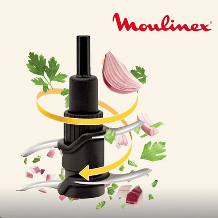 MOULINEX Masterchop XL 3σε1 Πολυκόφτης 500W με Χωρητικότητα 500ml, Κόβει, Τρίβει & Ανακατεύει DJ450B10
