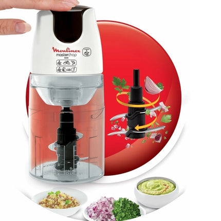 MOULINEX Masterchop XL 3σε1 Πολυκόφτης 500W με Χωρητικότητα 500ml, Κόβει, Τρίβει & Ανακατεύει DJ450B10