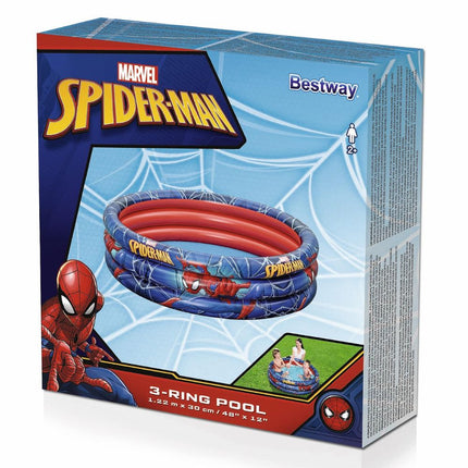 Bestway Spiderman 98018 Παιδική Πισίνα Φουσκωτή 122x122x30εκ.
