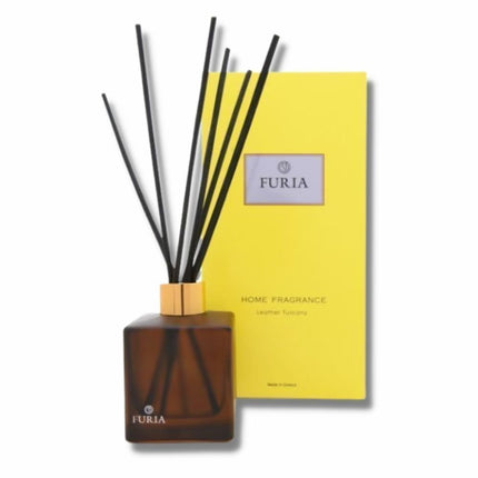 Furia Tuscany Leather Reed Διαχύτης Αρώματος 200ML με Αρωματικά Στικς
