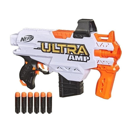 Hasbro NERF Ultra Amp Motorized Blaster, 6-Dart Clip, 6 Ultra Darts, Συμβατό μόνο με Ultra Darts