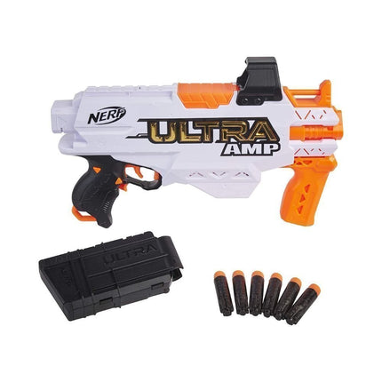 Hasbro NERF Ultra Amp Motorized Blaster, 6-Dart Clip, 6 Ultra Darts, Συμβατό μόνο με Ultra Darts