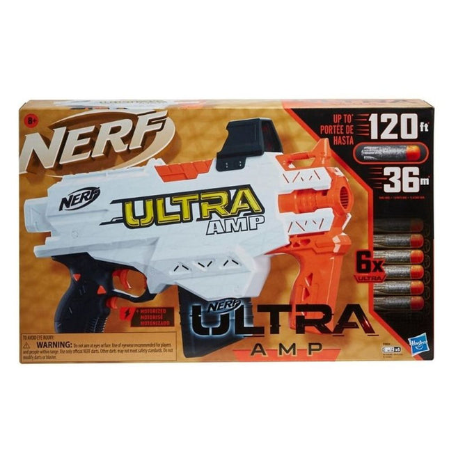 Hasbro NERF Ultra Amp Motorized Blaster, 6-Dart Clip, 6 Ultra Darts, Συμβατό μόνο με Ultra Darts