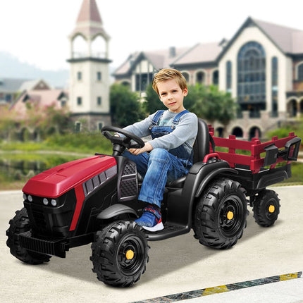 Miko Ηλεκτροκίνητο Τρακτέρ με Kαρότσα 12V, Κόκκινο