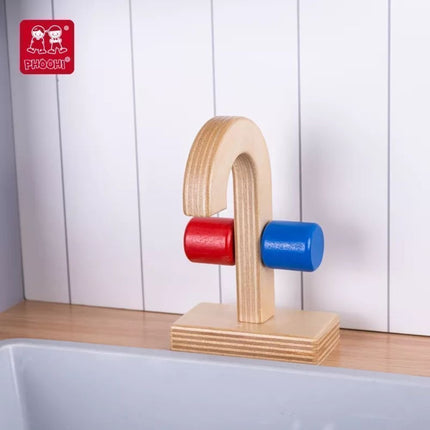 Phoohi Ξύλινη Παιδική Κουζινούλα 60 x 32 x 75cm Λευκό, 3+ Ετών