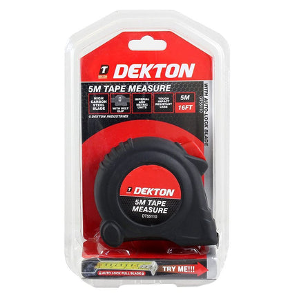 Dekton DT55110 Μετροταινία, Mαύρο/Kόκκινο, 5 m