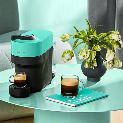 Nespresso Vertuo Pop Μηχανή Καφέ με Centrifusion™ Τεχνολογία & 6 Μεγέθη Ροφημάτων για Κάψουλες Vertuo,19bar, Aqua Mint