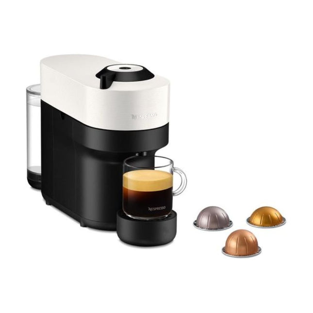 Nespresso Vertuo Pop Μηχανή Καφέ με Centrifusion™ Τεχνολογία & 6 Μεγέθη Ροφημάτων για Κάψουλες Vertuo,19bar Coconut White, Λευκή