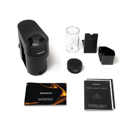 Nespresso Vertuo Pop Μηχανή Καφέ με Centrifusion™ Τεχνολογία & 6 Μεγέθη Ροφημάτων για Κάψουλες Vertuo,19bar Liquorice Black, Μαύρη