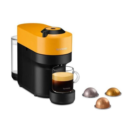 Nespresso Vertuo Pop Μηχανή Καφέ με Centrifusion™ Τεχνολογία & 6 Μεγέθη Ροφημάτων για Κάψουλες Vertuo,19bar Mango Yellow, Κίτρινη