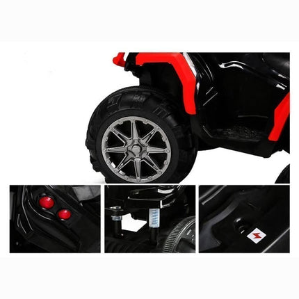 Ηλεκτροκίνητη Τετράτροχη Μοτοσικλέτα ATV 12V/7Ah με Φώτα, Κόρνα, MP3 & USB Κόκκινο, 3+ Ετών