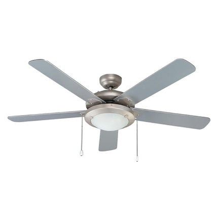 OTTO Ανεμιστήρας Οροφής 52” 60W με Τηλεχειριστήριο και Φωτισμό D52018-S Ασημί