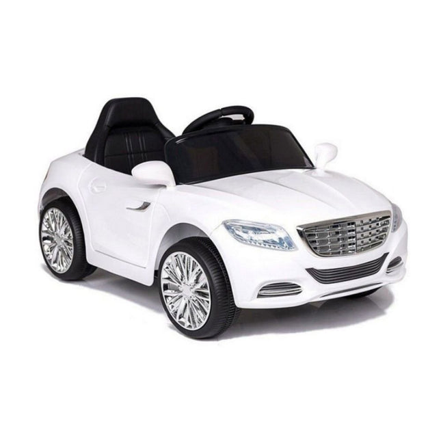 Ηλεκτροκίνητο Αυτοκινητάκι 12V 7Ah με LED Φώτα Ζώνη Ασφαλείας & Τηλεχειριστήριο Λευκό, 3+ Ετών