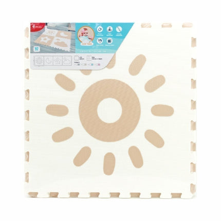 Sunta Κλασσικό Χαλάκι Παζλ 4 τεμαχίων 60x60x1cm Λευκό/Μπέζ