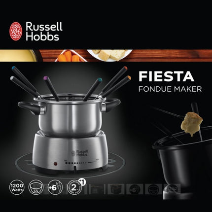 Russell Hobbs Fiesta 22560-56 Σκεύος για Φοντύ Ηλεκτρικό από Ανοξείδωτο Ατσάλι 1200W
