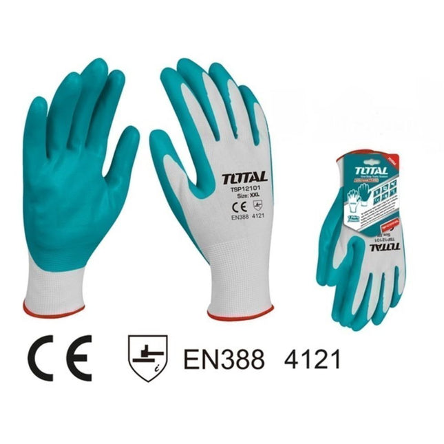 Total Γάντια Εργασίας Νιτριλίου Πράσινα