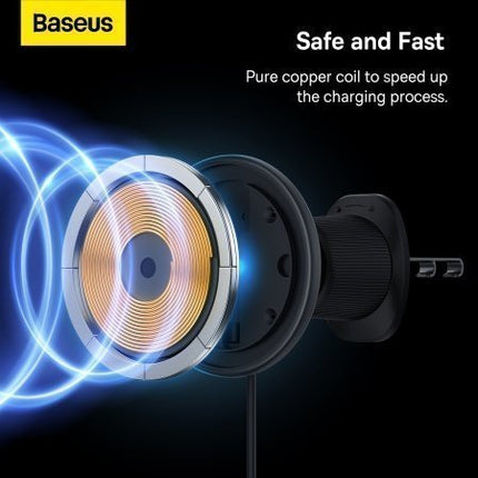 Baseus Car Charger Wireless AirVent Magnetic CW01 15W  Black