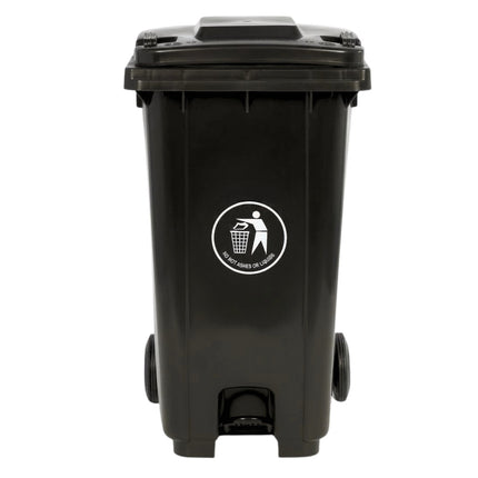 Πλαστικός Κάδος Απορριμμάτων 120L με Πεντάλ, Καπάκι και Τροχούς από HDPE KAO-120U Γκρι