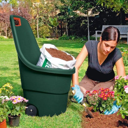 KETER Curver Easy Go Καρότσι Κήπου 55L Πλαστικό 53x58x89cm Πράσινο