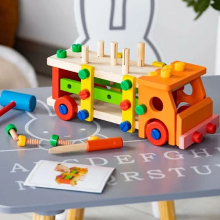 Ecotoys Εκπαιδευτικό Ξύλινο Αυτοκίνητο με Εργαλεία για Παιδιά MB197 3+ Ετών